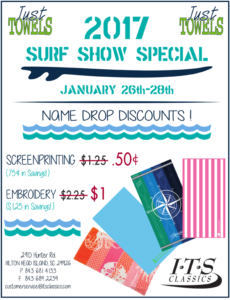 Just Towels Surf Expo 2017 Show Special